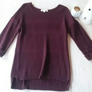 burgundy knitted sweater